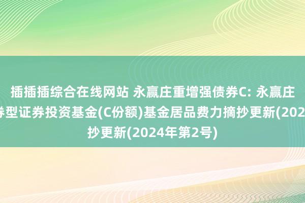 插插插综合在线网站 永赢庄重增强债券C: 永赢庄重增强债券型证券投资基金(C份额)基金居品费力摘抄更新(2024年第2号)