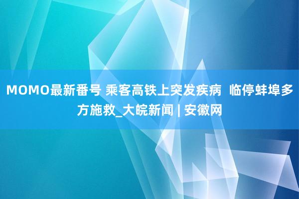 MOMO最新番号 乘客高铁上突发疾病  临停蚌埠多方施救_大皖新闻 | 安徽网